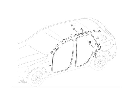 Head Side Air Bag, Door Edge Guard for 2021 Mercedes-Benz GLC43 AMG #0
