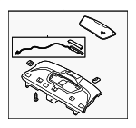 856104R041HZ - Body: Pkg Tray Trim for Hyundai: Sonata Image