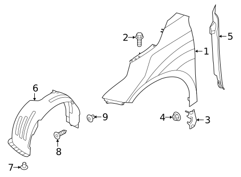 Fender & Components for 2019 Kia Forte #0