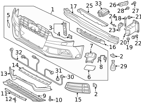 Bumper & Components - Front for 2013 Audi RS5 #0