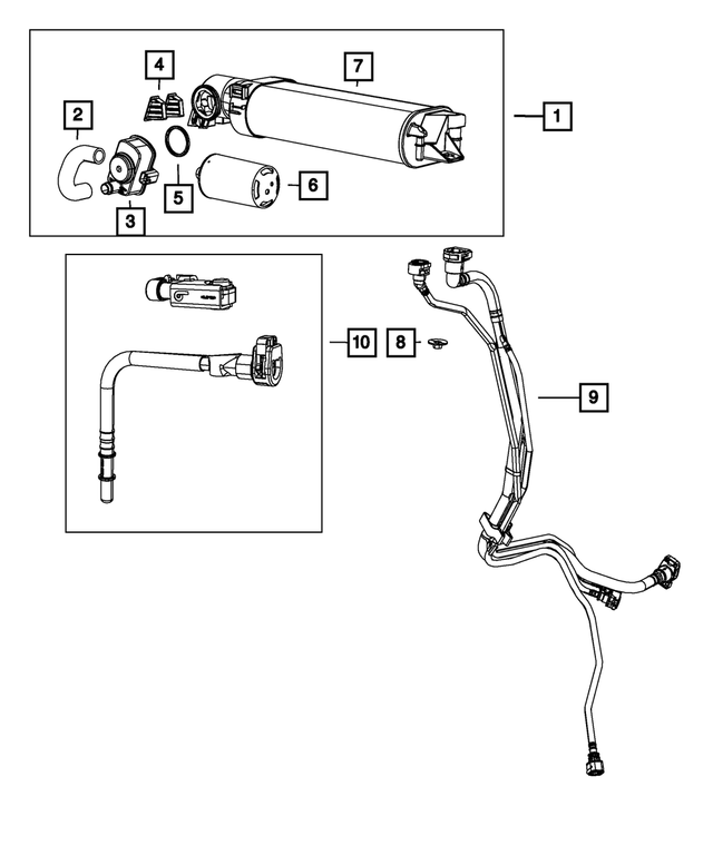 68072086AF - Emission Controls: Canister Purge Tube for Mopar Image