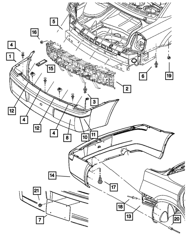 4806188AD - : Rear Fascia for Mopar Image