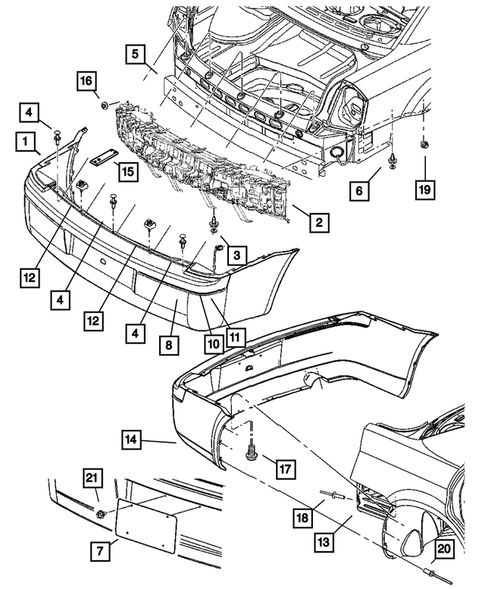 Rear Bumper and Fascia for 2010 Dodge Charger #0
