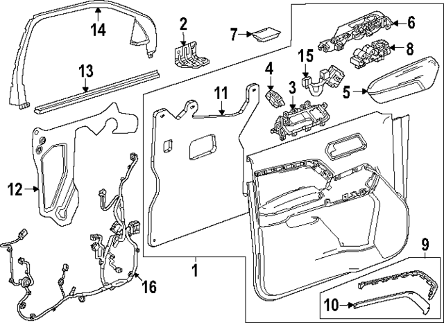 86816624 - : Part# 86816624 F Molding for Chevrolet: Colorado | GMC: Canyon Image