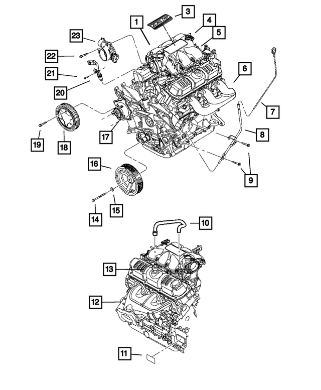 4648919AA - Engine 3.8L Six Cylinder: Emblem for Mopar Image
