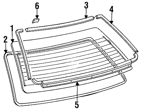 Back Glass for 1991 Mitsubishi Galant #0