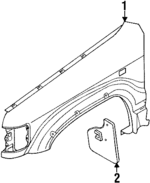 8971844490 - Body: Fender for Isuzu Image