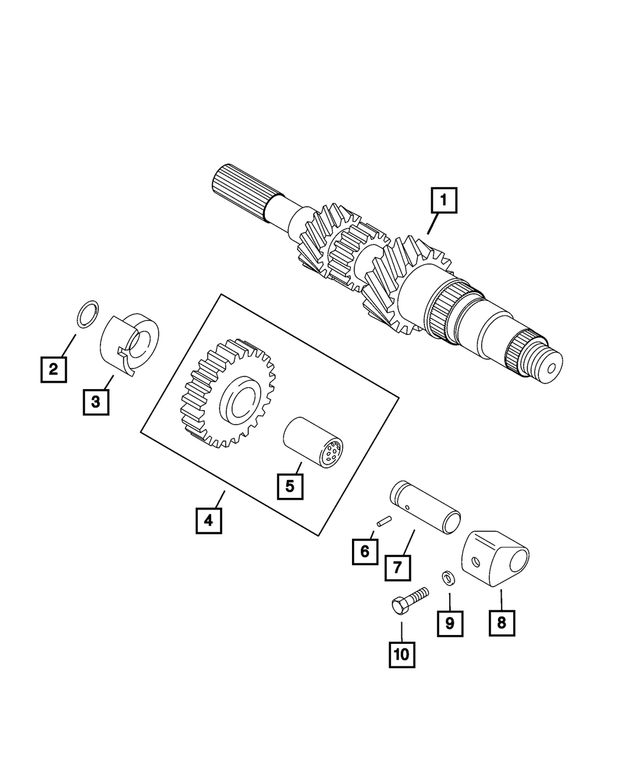 68146100AA - C510; 5-Speed; Manual Transaxle: Transmission Mainshaft for Mopar Image