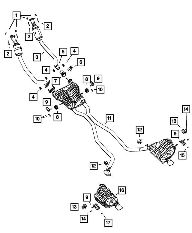 68414798AA - Exhaust: Exhaust Pipe And Converter for Mopar Image image