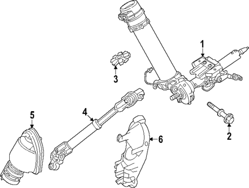 Steering Column Assembly for 2025 Toyota Prius #0