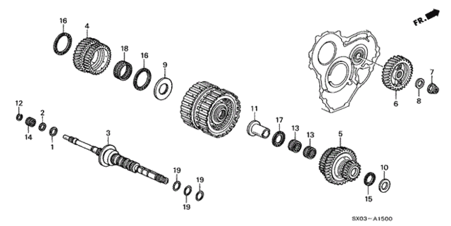 AT Mainshaft (2.3L) for 1998 Honda Odyssey #0