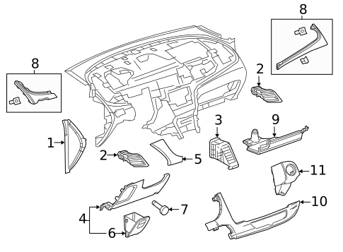 Instrument Panel Components for 2021 Buick Encore #0