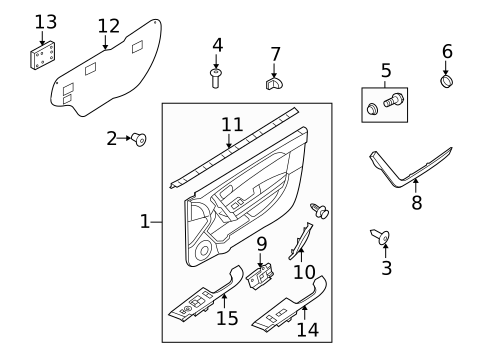 Interior Trim - Door for 2010 Kia Forte Koup #0