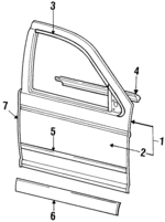 E64Y5420125A - Body: Door Shell for Mercury: Sable Image