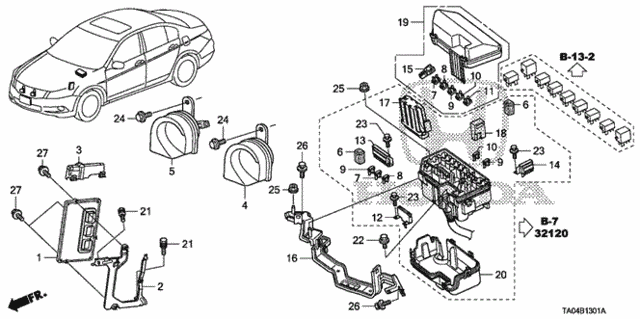 Control Unit (Engine Room) (1) (V6) for 2010 Honda Accord #0