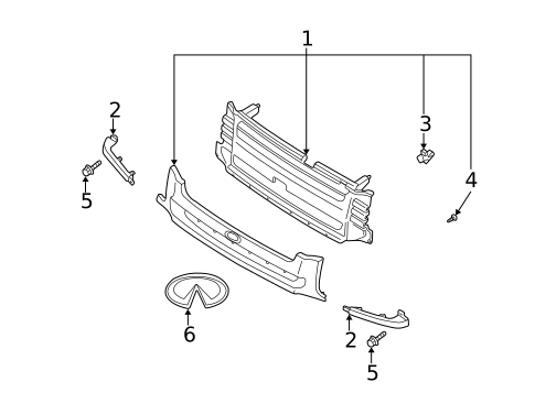 Grille & Components for 1999 INFINITI QX4 #0
