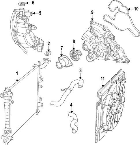 Radiator & Components for 2019 Dodge Durango #1