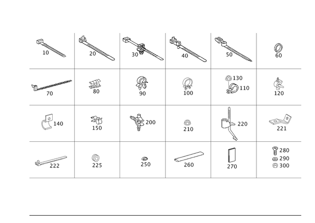 69973090 - Electrical Equipment and Instruments: Cable Tie for Mercedes-Benz: G55 AMG, G550, G550 4x4, G63 AMG, G65 AMG Image image