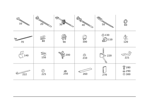 Loom Ties, Cable Mounting Parts and Grommets for 2007 Mercedes-Benz G 55 AMG&reg; #0