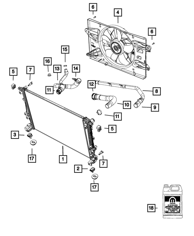 4596498AA - Cooling: Hose Clamp for Mopar Image