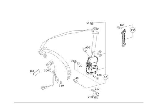 Driver Seat Seat Belt for 2013 Mercedes-Benz C250 #0