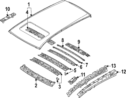 Roof & Components for 2024 Mazda CX-90 #0