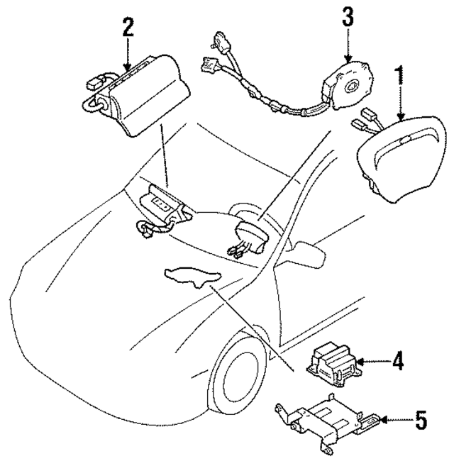 F8KZ54043B13DAC - Electrical: Driver Air Bag for Ford: Escort | Mercury: Tracer Image