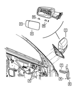 68380337AD - : Outside Rearview Mirror, Left for Mopar Image