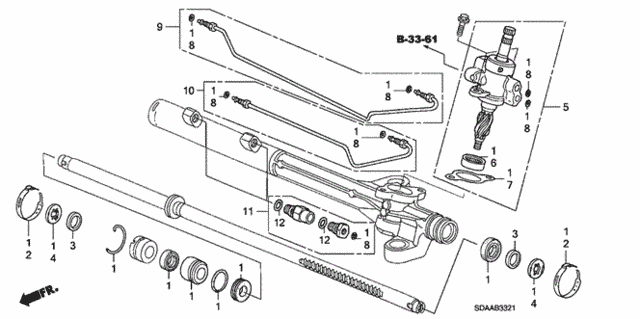 P.S. Gear Box Components (V6) for 2007 Honda Accord #0