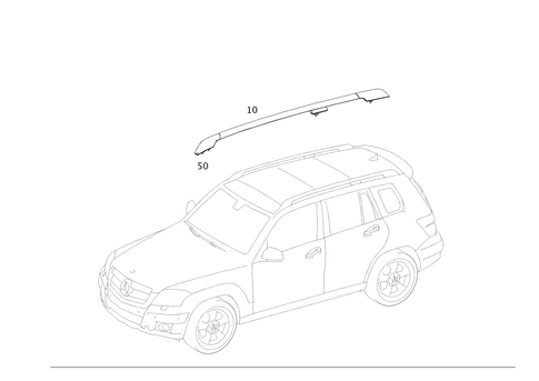 Roof Railing for 2015 Mercedes-Benz GLK250 #0