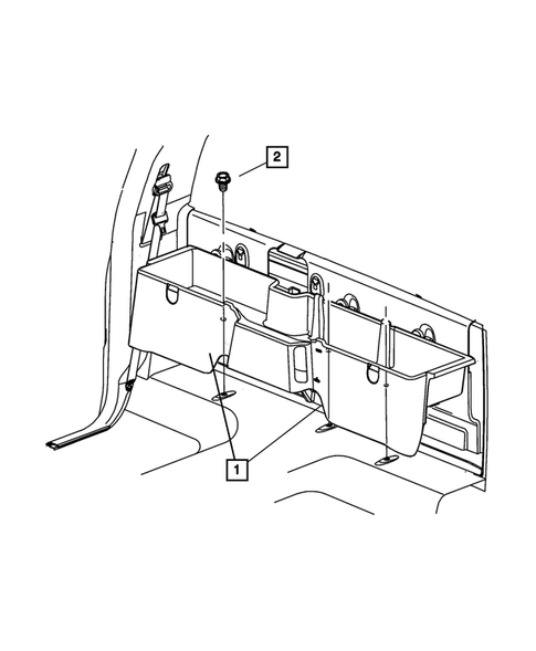 Rear Storage Compartment for 2008 Dodge Ram 1500 #0