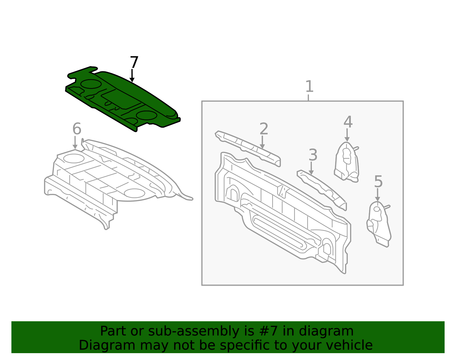 2007 Toyota Camry Package Tray Trim 64330-06470-B1 | Toyota Parts