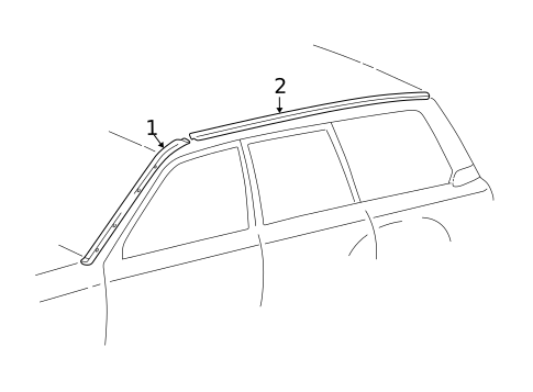 Exterior Trim - Roof for 2007 Lexus LX470 #1