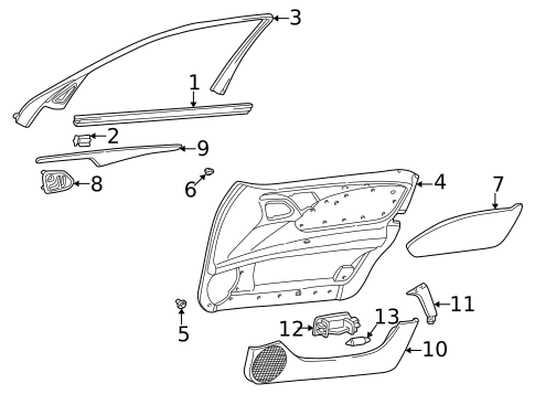 Interior Trim - Front Door for 2001 Mercedes-Benz E55 AMG #0