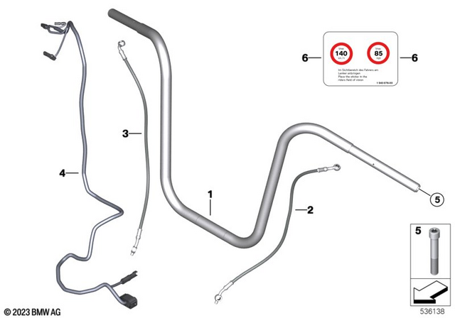 32727923472 - : Clutch Line - L=501 Mm for BMW-Motorrad Image