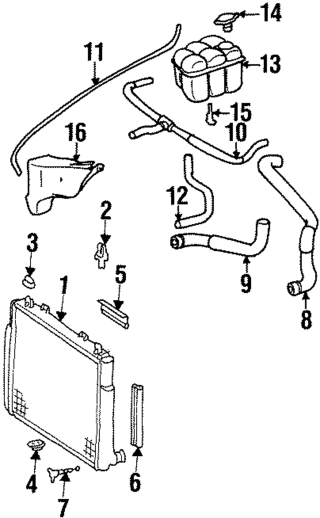 1262760840 - Cooling System: Radiator Bracket for Mercedes-Benz Image