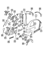 68071186AA - : Door Striker Reinforcement for Mopar Image
