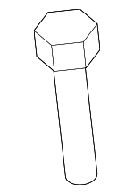 9YA020834 - Body: Hinge Upper Bolt for Mazda: 2, 3, 5, 6, CX-3, CX-30, CX-5, CX-70, CX-9, CX-90, MX-30 EV, MX-5 Miata Image