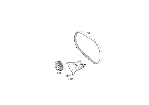 V-Belt, Belt Tightener, Sheave Pulley for 2018 Mercedes-Benz CLS 63 AMG&reg; S #0