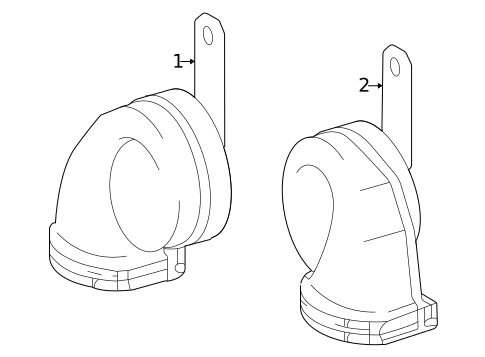 Horn for 2023 Lexus LX600 #0