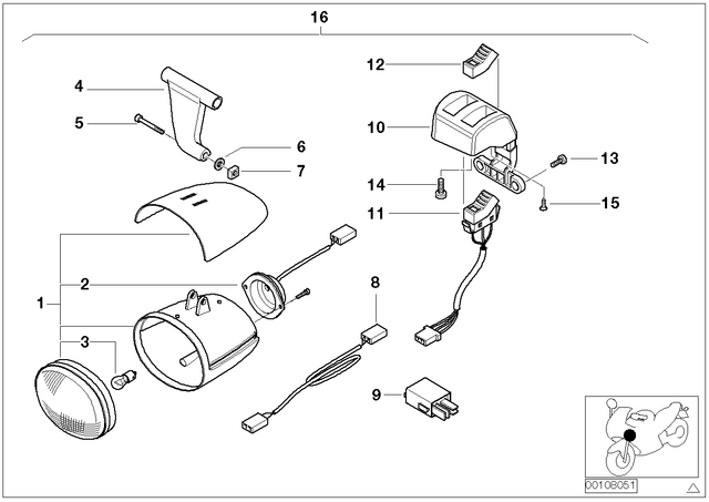 63177658477 - : Fog Lights for BMW-Motorrad Image