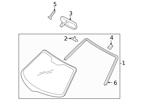 Glass - Windshield for 2007 Mazda RX-8 #0