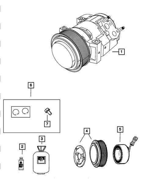 Air Conditioner Compressor and Mounting for 2011 Ram 3500 #1