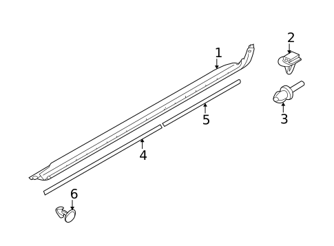 Exterior Trim - Pillars for 2003 Volvo XC70 #0