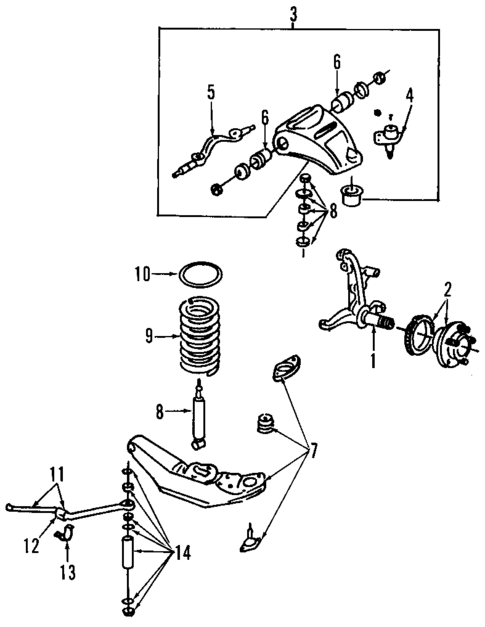 Front Suspension for 1992 Lincoln Town Car #0