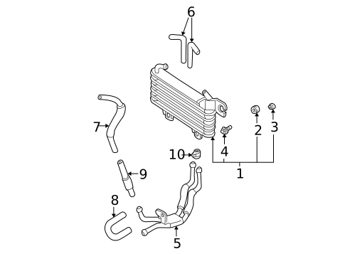 Oil Cooler for 2001 Hyundai Santa Fe #0