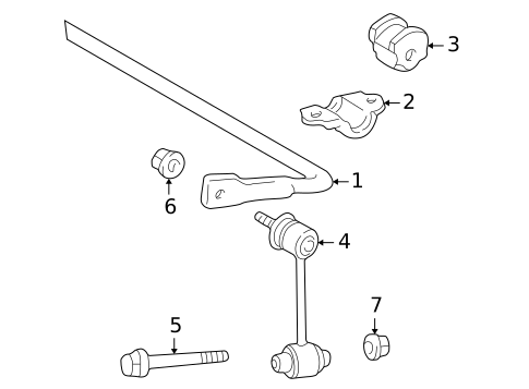 Stabilizer Bar & Components for 2001 Lexus IS300 #0