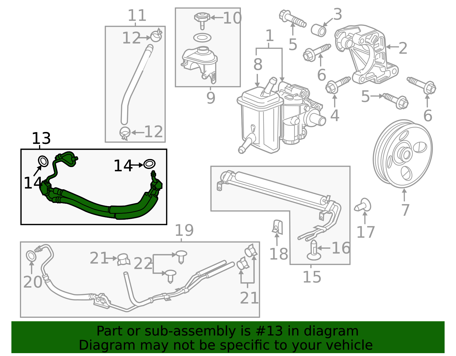 22943230 - Power Steering Gear Inlet Hose 2012-2016 Chevrolet | GMPartsNow