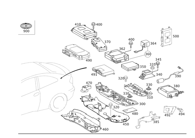 2038230449 - Electrical System: Cover Cap for Mercedes-Benz Image image