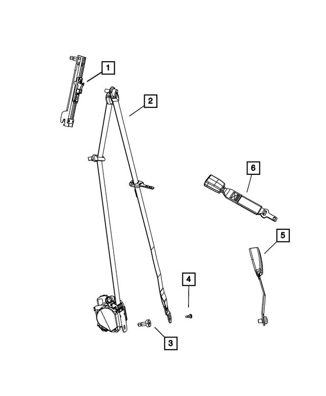 XS401L1AF - : Retractor Seat Belt, Right for Mopar Image